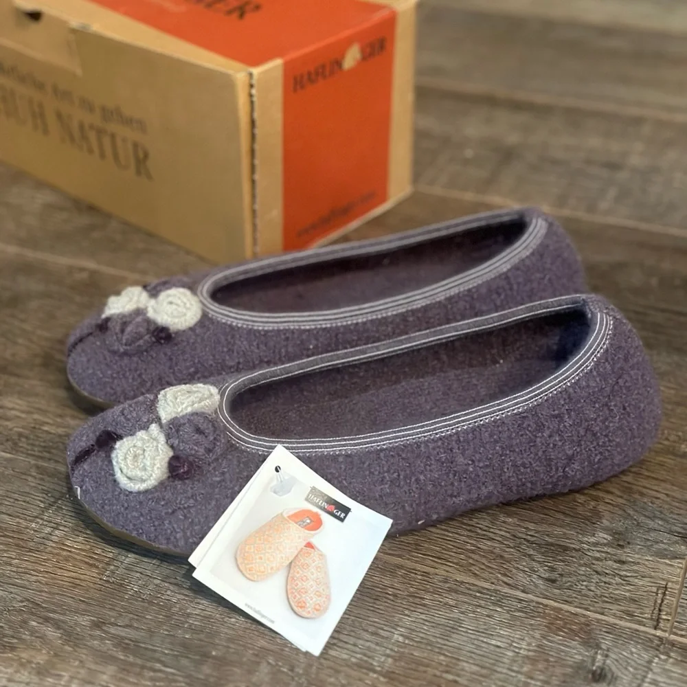 German Slip on ballet Wool Clogs Ugg Loafers